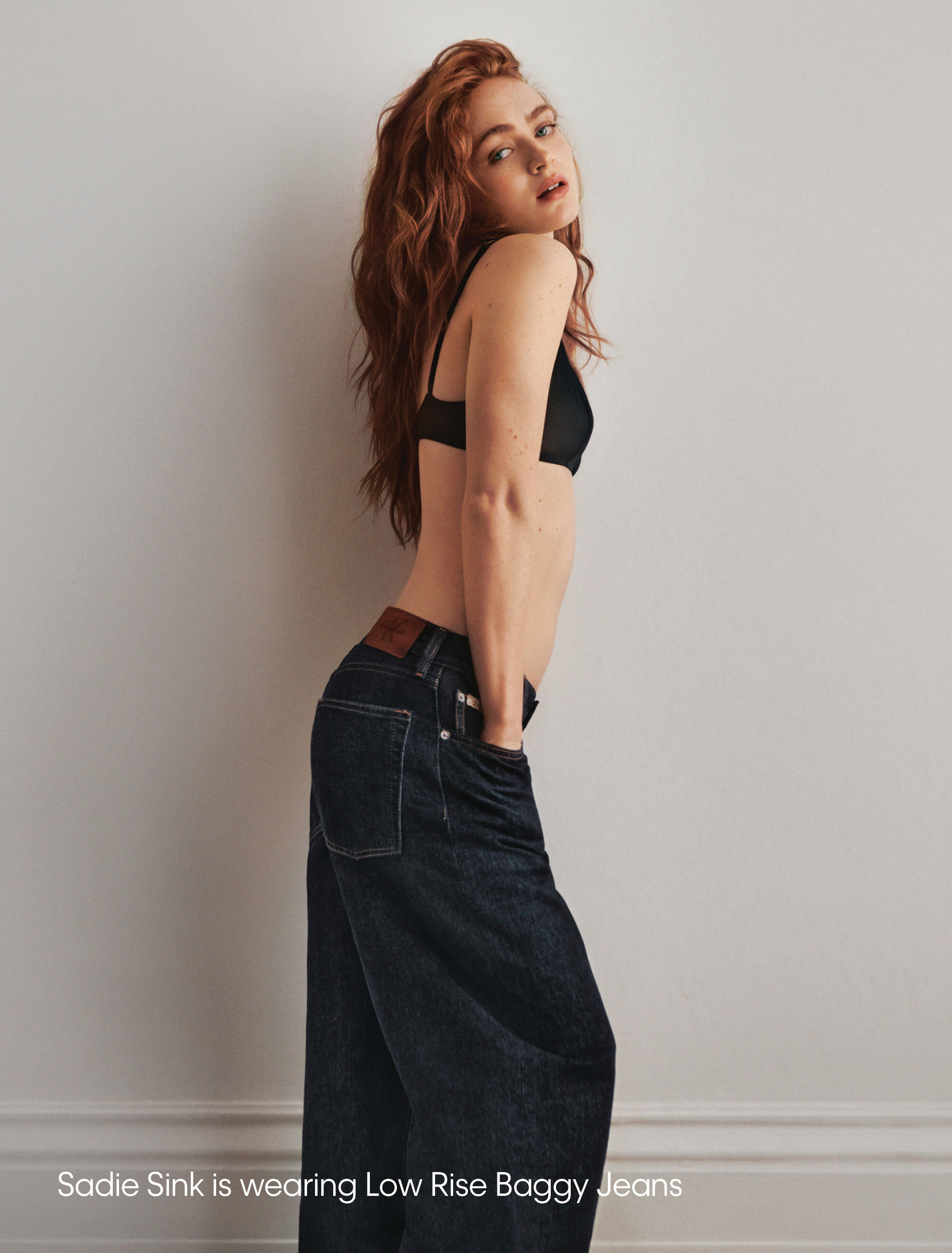 Sadie Sink is wearing Low Rise Baggy Jeans